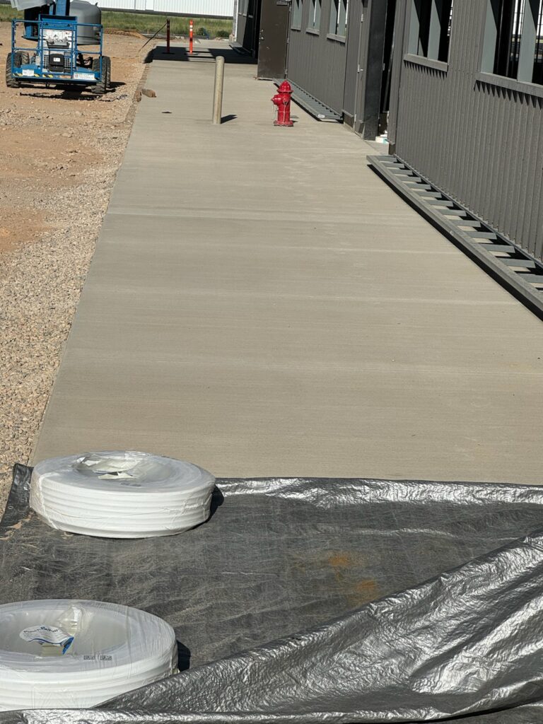 South Hangars Heated Cement Apron Poured