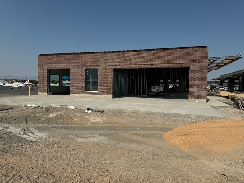 North Hangar West Side Brick Work Complete