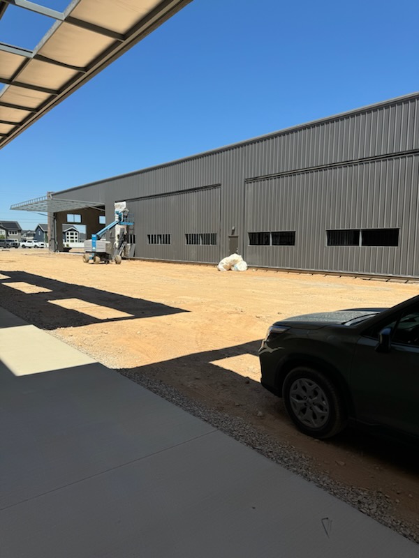 North Hangars Doors Almost Complete