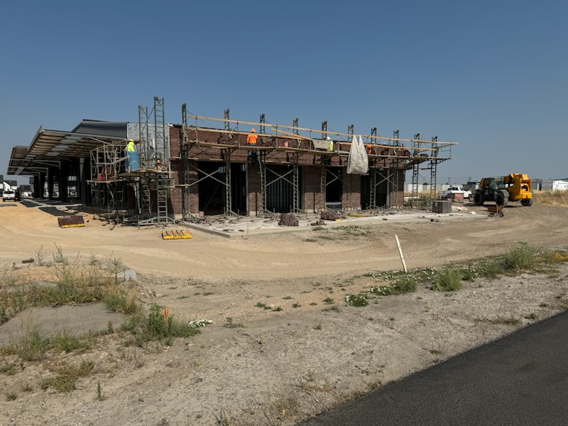 North Hangars East Side Brick Work Almost Complete