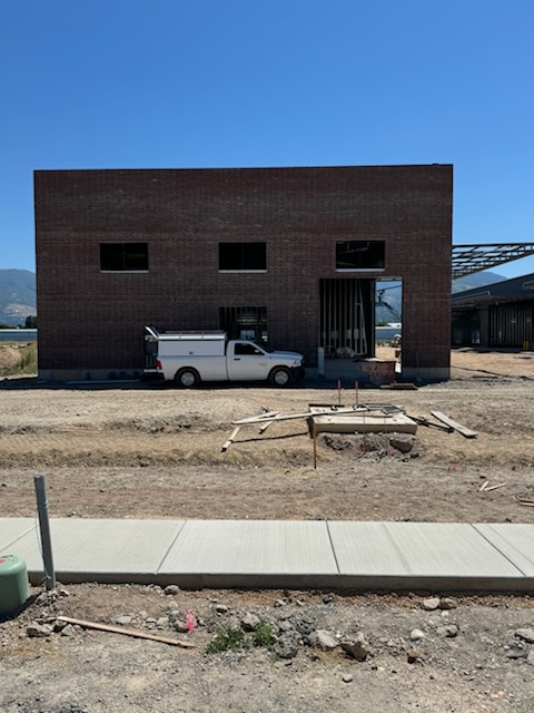 North Hangars West Side Brick Work Completed