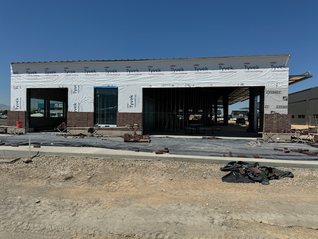 South Hangars East Side Brick Work Progressing